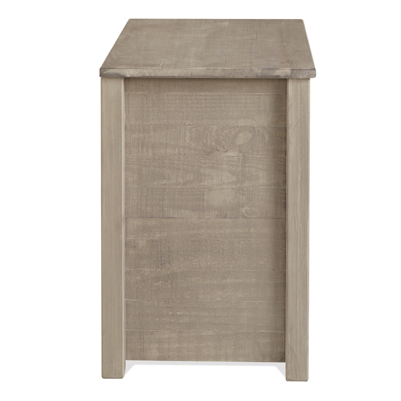 Camaflexi Carmel Solid Wood 3-Drawer Nightstand in Antique Gray