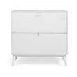 Camaflexi Mid-Century Solid Wood 3-Drawer Bedroom Dresser in White