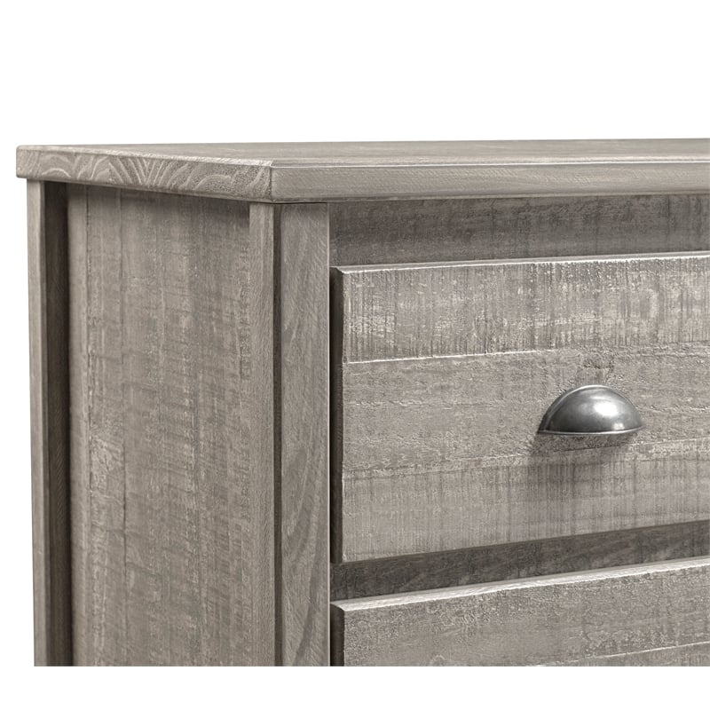 Camaflexi Baja Solid Wood 6-Drawer Bedroom Dresser in Driftwood Gray
