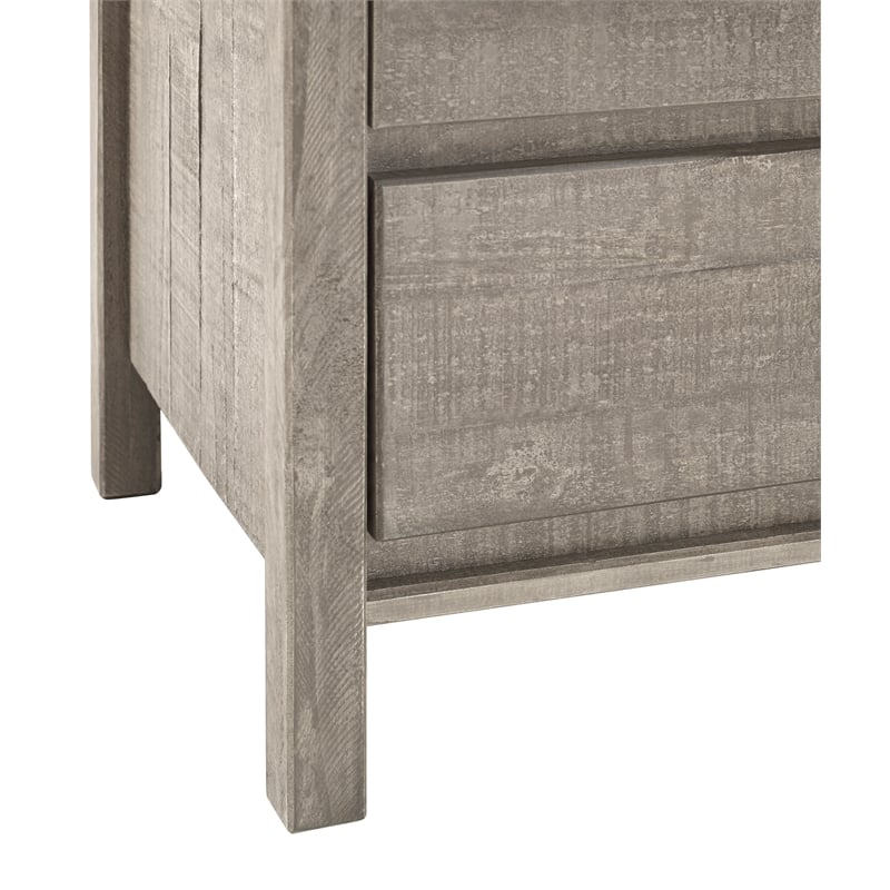 Camaflexi Baja Solid Wood 6-Drawer Bedroom Dresser in Driftwood Gray