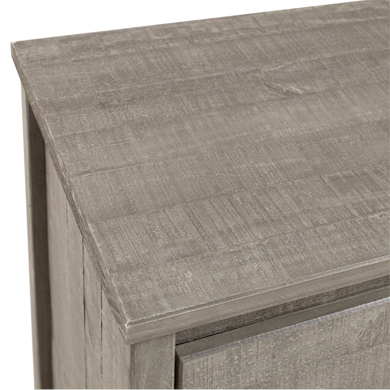 Camaflexi Baja Solid Wood 6-Drawer Bedroom Dresser in Driftwood Gray