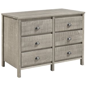 camaflexi baja solid wood 6-drawer bedroom dresser