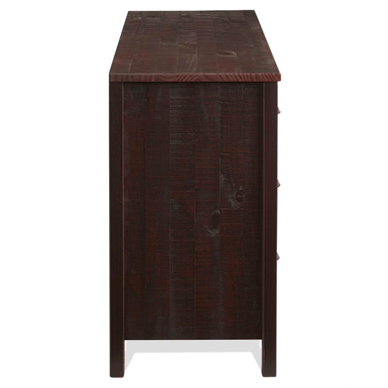 Camaflexi Baja Solid Wood 6-Drawer Bedroom Dresser in Walnut