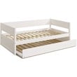 Camaflexi Tribeca Solid Wood Twin Daybed and Trundle Set in White