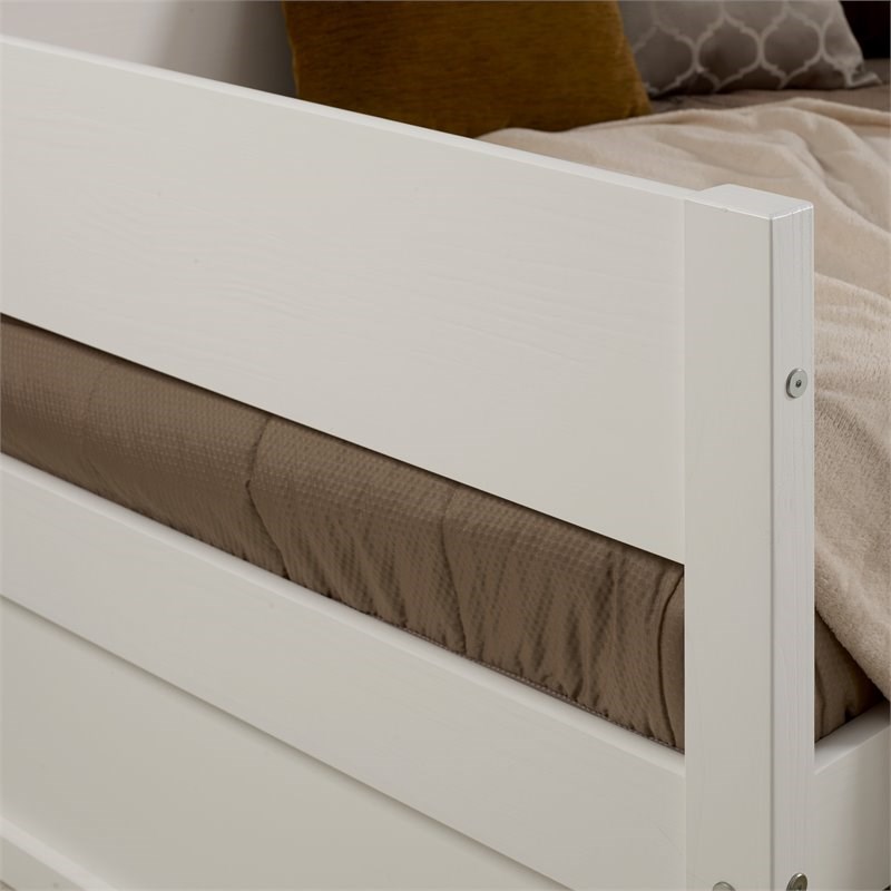 Camaflexi Tribeca Solid Wood Twin Daybed and Trundle Set in White