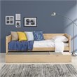 Camaflexi Mid-Century Solid Wood Twin Daybed and Trundle Set in Scandinavian Oak