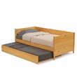 Camaflexi Mid-Century Solid Wood Twin Daybed and Trundle Set in Scandinavian Oak