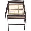 Camaflexi Tribeca Solid Pine Wood High Loft Bed Full with Desk in Cappuccino