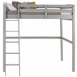 Camaflexi Tribeca Solid Wood High Loft Bed Frame Full in Gray