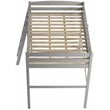 Camaflexi Tribeca Solid Wood High Loft Bed Frame Full in Gray