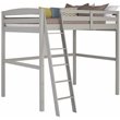 Camaflexi Tribeca Solid Wood High Loft Bed Frame Full in Gray