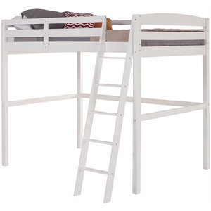 camaflexi tribeca solid wood high loft bed frame in white