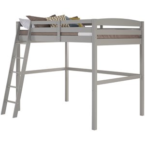 camaflexi tribeca solid wood high loft bed frame in gray
