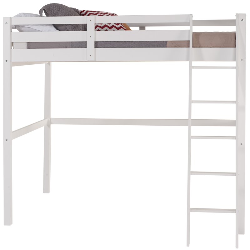 Camaflexi Tribeca Solid Wood High Loft Bed Frame Twin in White