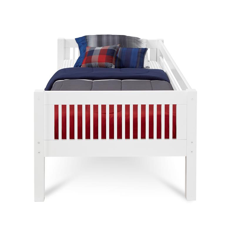Camaflexi Twin Size Day Bed - Mission Headboard - White Finish
