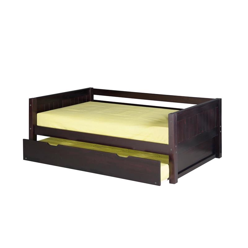 Camaflexi Daybed Panel Headboard / Solid Wood / Twin Trundle / Cappuccino - Twin