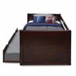 Camaflexi Daybed Panel Headboard / Solid Wood / Twin Trundle / Cappuccino - Twin