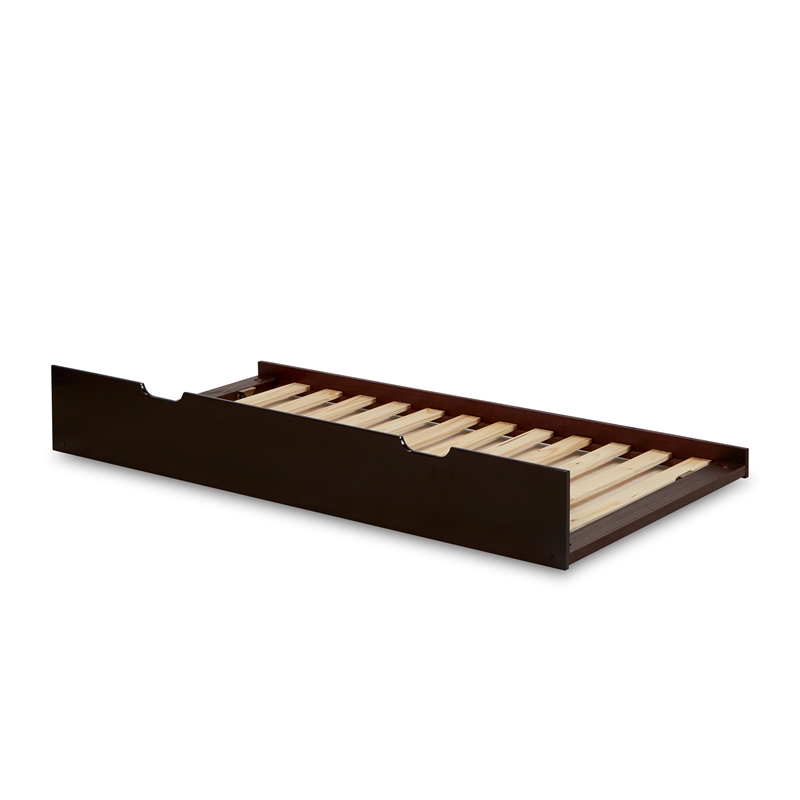 Camaflexi Daybed Panel Headboard / Solid Wood / Twin Trundle / Cappuccino - Twin