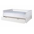 Camaflexi Daybed / Panel Headboard / Solid Wood - Twin Trundle / White - Twin