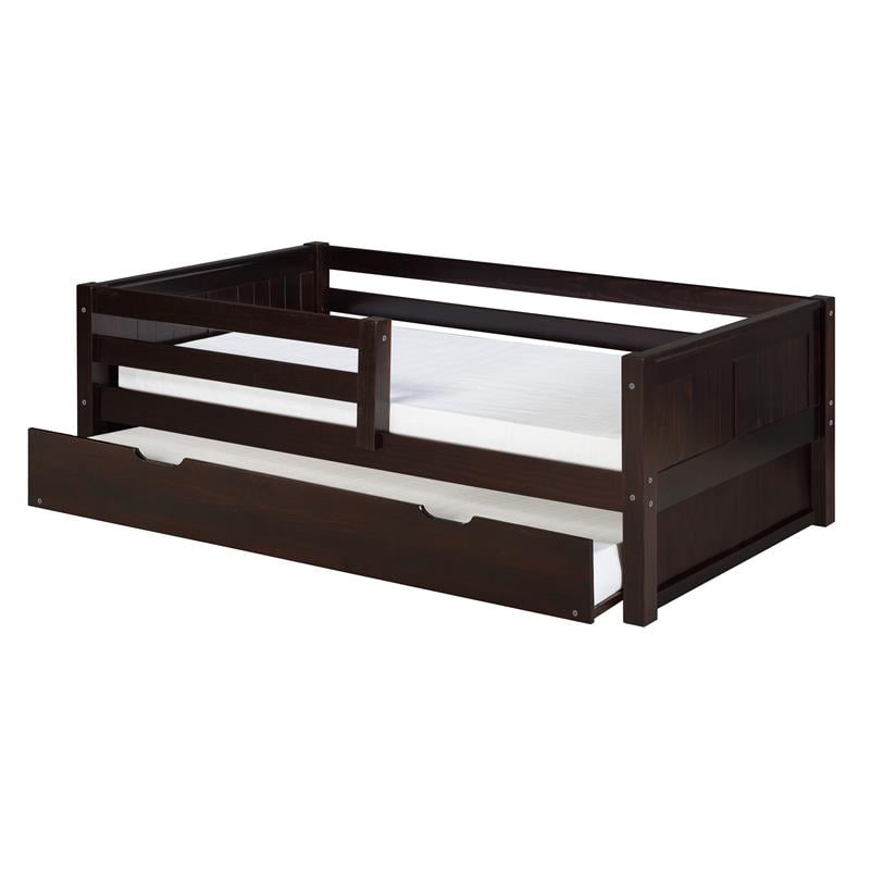 Camaflexi Daybed Panel Headboard / Solid Wood - Twin Trundle / Cappuccino - Twin