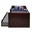 Camaflexi Daybed Panel Headboard / Solid Wood - Twin Trundle / Cappuccino - Twin