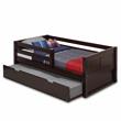 Camaflexi Daybed Panel Headboard / Solid Wood - Twin Trundle / Cappuccino - Twin