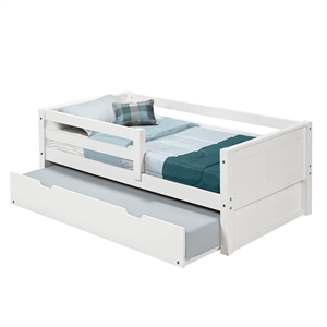 Camaflexi Daybed / Panel Headboard / Solid Wood - Twin Trundle / White - Twin