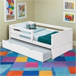 Camaflexi Daybed / Panel Headboard / Solid Wood - Twin Trundle / White - Twin