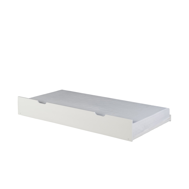 Camaflexi Daybed / Panel Headboard / Solid Wood - Twin Trundle / White - Twin