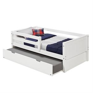 camaflexi daybed / panel headboard / solid wood - twin trundle / white - twin