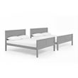 Camaflexi Twin over Twin Bunk Bed - Panel Headboard - Gray Finish