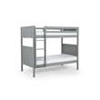 Camaflexi Twin over Twin Bunk Bed - Panel Headboard - Gray Finish