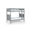 Camaflexi Twin over Twin Bunk Bed - Panel Headboard - Gray Finish