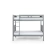 Camaflexi Twin over Twin Bunk Bed - Panel Headboard - Gray Finish