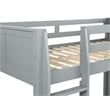 Camaflexi Twin over Twin Bunk Bed - Panel Headboard - Gray Finish