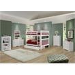 Santa Fe Mission Tall Bunk Bed Full over Full with Twin Trundle Bed - White