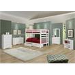 Santa Fe Mission Tall Bunk Bed Full over Full with Under Bed Drawers - White