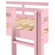 Tribeca Solid Wood Low Loft Bed Frame / Slat Mattress Foundation / Twin - Pink