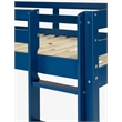 Tribeca Solid Wood Low Loft Bed Frame/Slat Mattress Foundation/Full in Blue