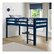 Tribeca Solid Wood Low Loft Bed Frame/Slat Mattress Foundation/Full in Blue