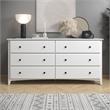 Shaker Style 6 Drawer Dresser - White Finish