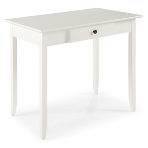 shaker writing desk with one drawer  - white finish
