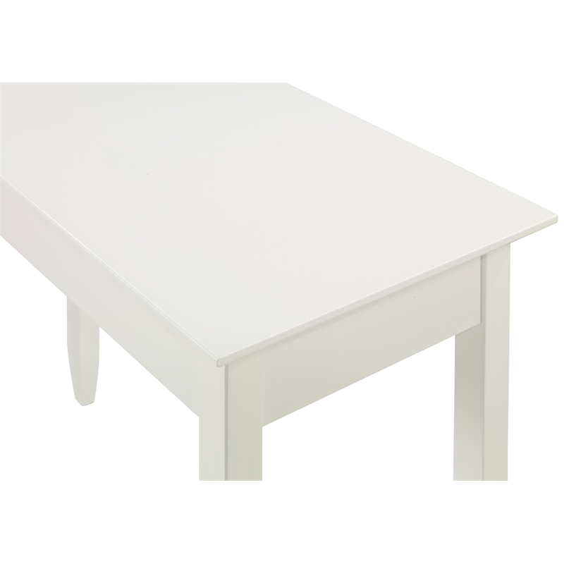 Shaker Style Console Table White Finish