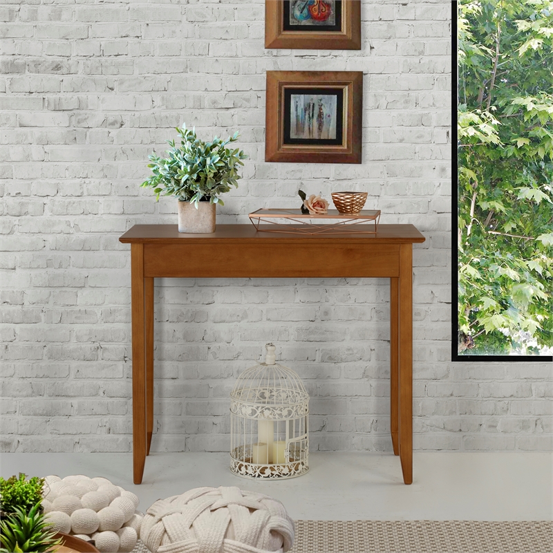 Shaker Style Console Table Cherry Finish