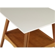 Mid Century Modern End Table Castanho and White Finish
