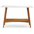 Mid Century Modern Console Table Castanho and White Finish