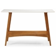 Mid Century Modern Console Table Castanho and White Finish