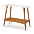 Mid Century Modern Console Table Castanho and White Finish
