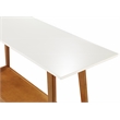 Mid Century Modern Console Table Castanho and White Finish