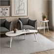 Mid Century Modern Coffee Table - White Finish